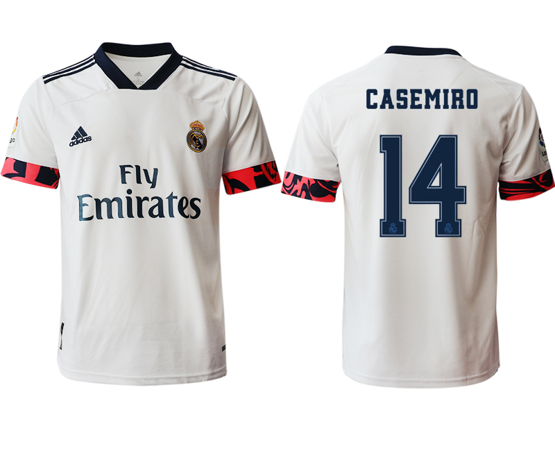 Men 2020-2021 club Real Madrid home aaa version #14 white Soccer Jerseys2->real madrid jersey->Soccer Club Jersey